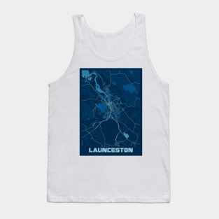 Launceston - Australia Peace City Map Tank Top